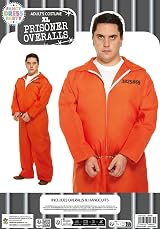 HENBRANDT Orange Prison Jumpsuit XL Convict Boiler Suit Costume view 4