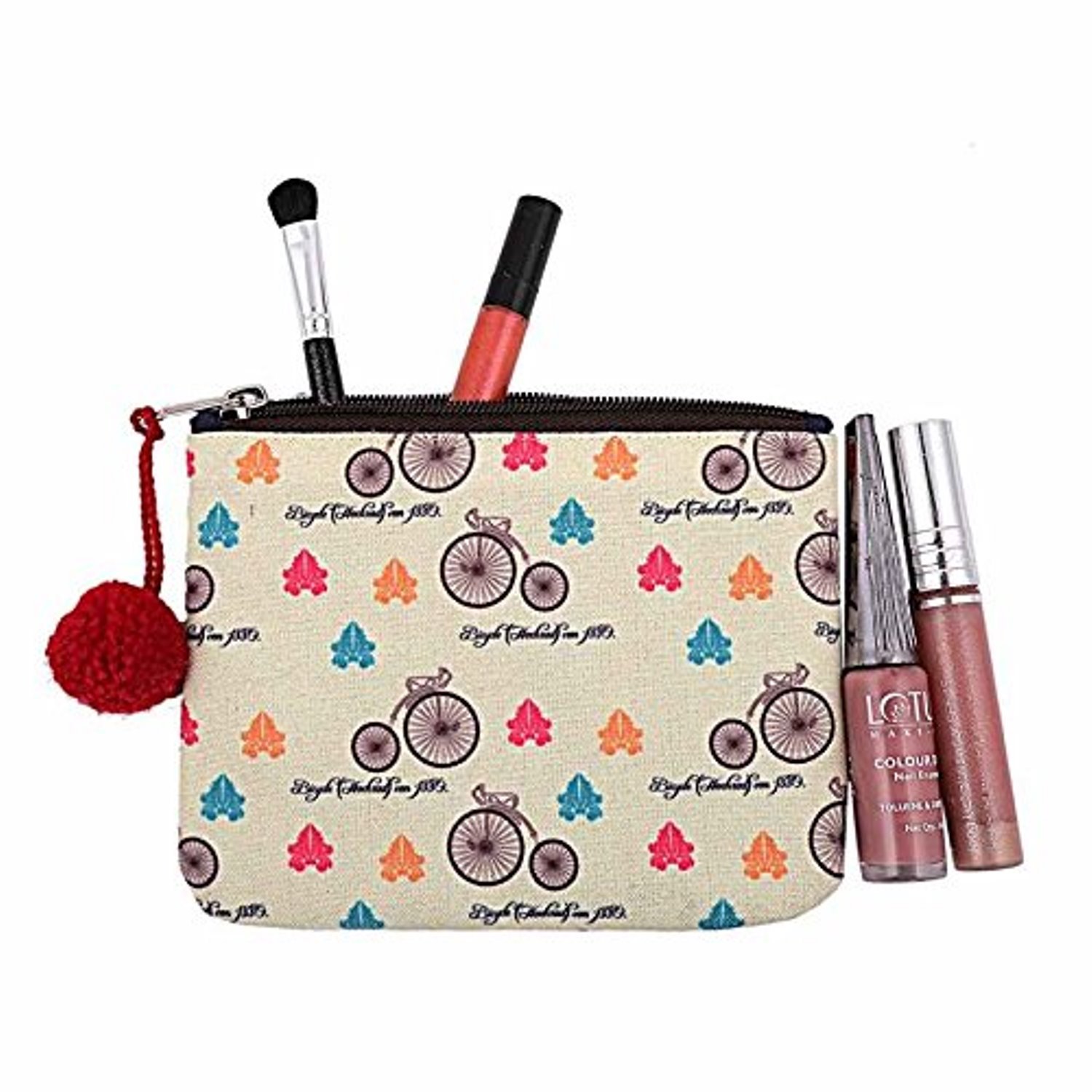 the crazy me vintage cycle makeup/coin pouch