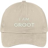 Trendy Apparel Shop I Am Groot Embroidered Soft Low Profile Adjustable Cotton Cap