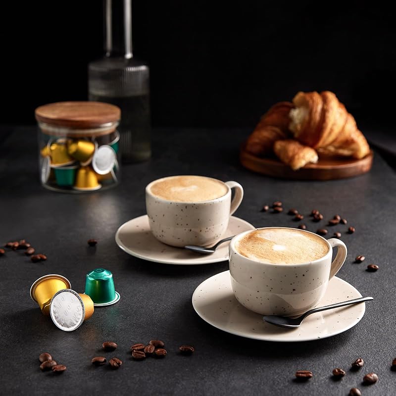Cápsulas de alumínio de café com sabor a caramelo compatíveis com Nespresso, 20 unidades (1 pacote de 20), certificado pela Rainforest Alliance