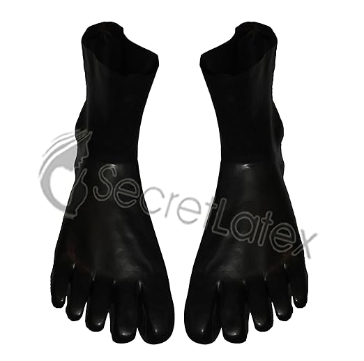 Black Latex Gum Shiny Starke Toe Ankle Füße Paar Socken Gummifuß Erwachsene Fetisch Puppenkörper (L-Large)
