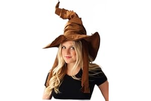 elope Harry Potter Sorting Hat Costume Accessory - Faux Suede, Adjustable, Wired Rim, Officially Licensed, Patches & Straps
