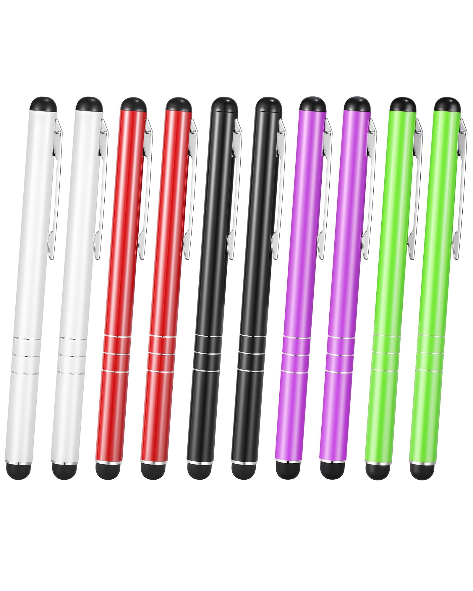 Yizhet Universal capacitive stylus touch pen stylus for IPhone, samsung and all capacitive touchscreen devices Clip Design Version 3-Ring Version