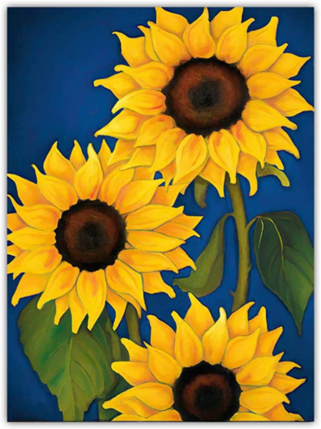 Refosian Classic Sunflower Wall Art Oil Painting Flowers Canvas