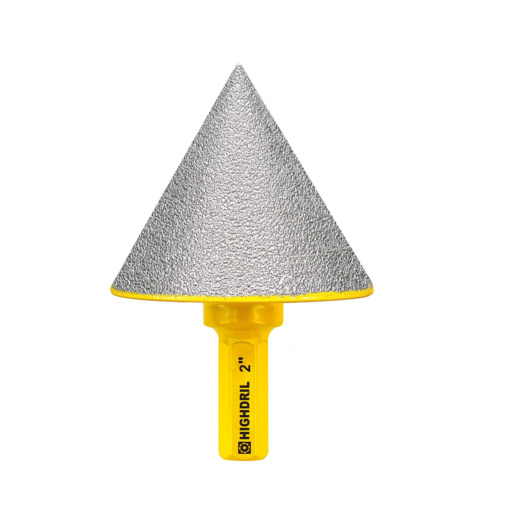 HIGHDRIL Diamond Beveling Chamfer Bit - 50mm Diamond Finger Cutter to Enlarge and Trim Existing Holes in Porcelain, Ceramic, Marble, Granite with Hex Shank โ image 1