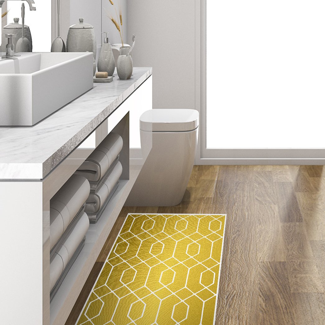 Viniliko Carpet, Vinyl, Gold, 50 x 100 x 3 cm