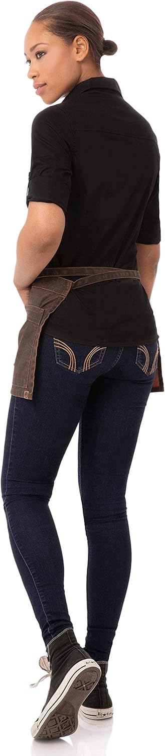Chef Works Denver Waist Apron, Choc/Rust, One Size: Clothing