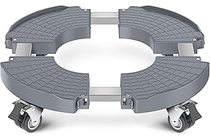 VANCASTLE Plant Caddy Plant Stand with Wheels, Heavy Duty Plant Roller Base 15-22 Inch Adjustable，Palnt Wheel Base 440 LBS, Large Potted Planter Cart Dolly for Flower Mover, Gray, 1 Pack