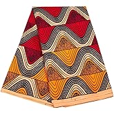 BintaRealWax African Fabric 6 Yard Ankara Fabric Polyester Tribal Print Kente Cloth for DIY Dress 6467