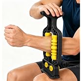 Adaptive Arm Massage Roller with Spring Base for Forearm &amp; Tennis Elbow | Spring-Loaded Base, Contour Wavy Rollers, Stable Foam Leverage, For Forearm, Bicep, Wrist, Tennis Elbow &amp; Computer Strain