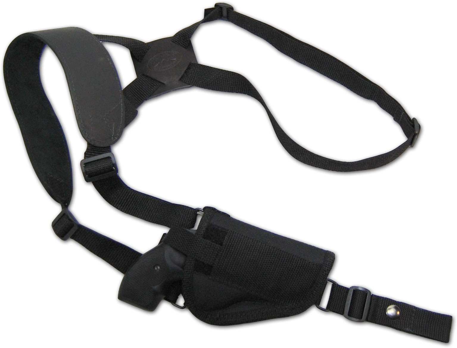 BarsonyNew Cross Harness Vertical Shoulder Holster for 2" Snub Nose .22 .38 .357 Revolvers