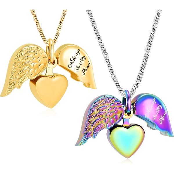 Collier Urne Cœur Pour Cendres – Acier Inoxydable 316L, Pendentif 1.9x1.9 Cm, Avec Chaîne Et Entonnoir