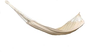 Nanalou Authentic Brazilian Hammock, 100% Cotton, Made in Brazil (Single, Natural)