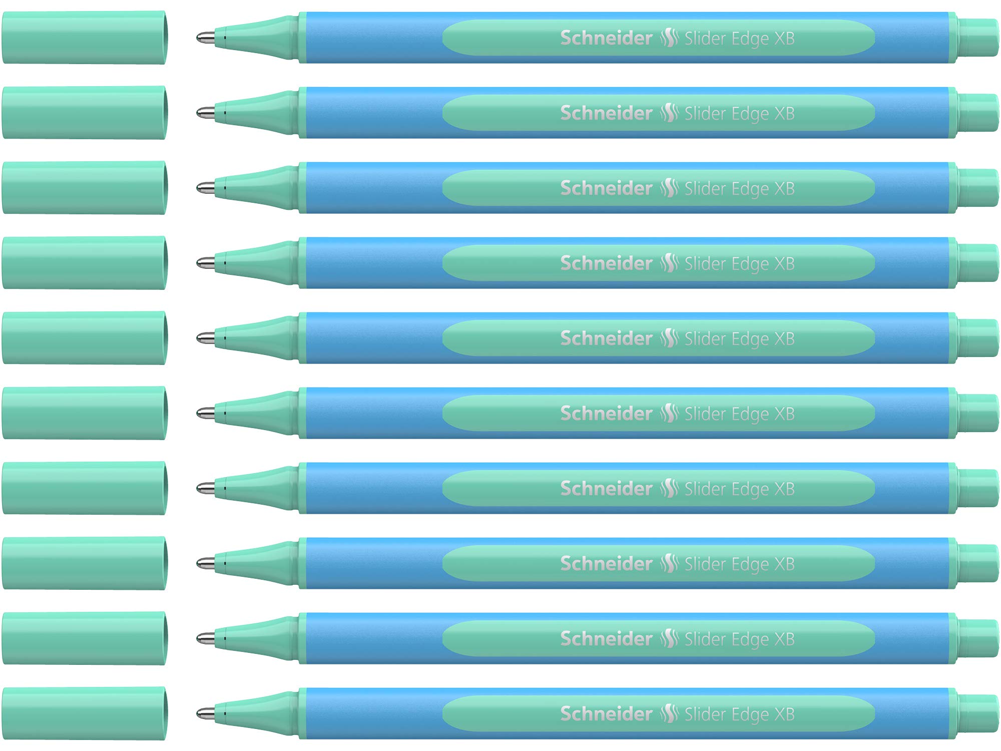 Schneider 152224 Slider Edge Pastel XB Ballpoint Pen (Triangular Pens with Line Width XB) Pack of 10 Mint