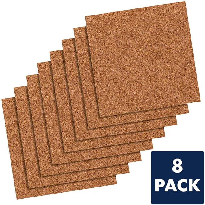 Quartet Cork Tiles, 12" x 12", Corkboard, Mini Wall Bulletin Boards 8