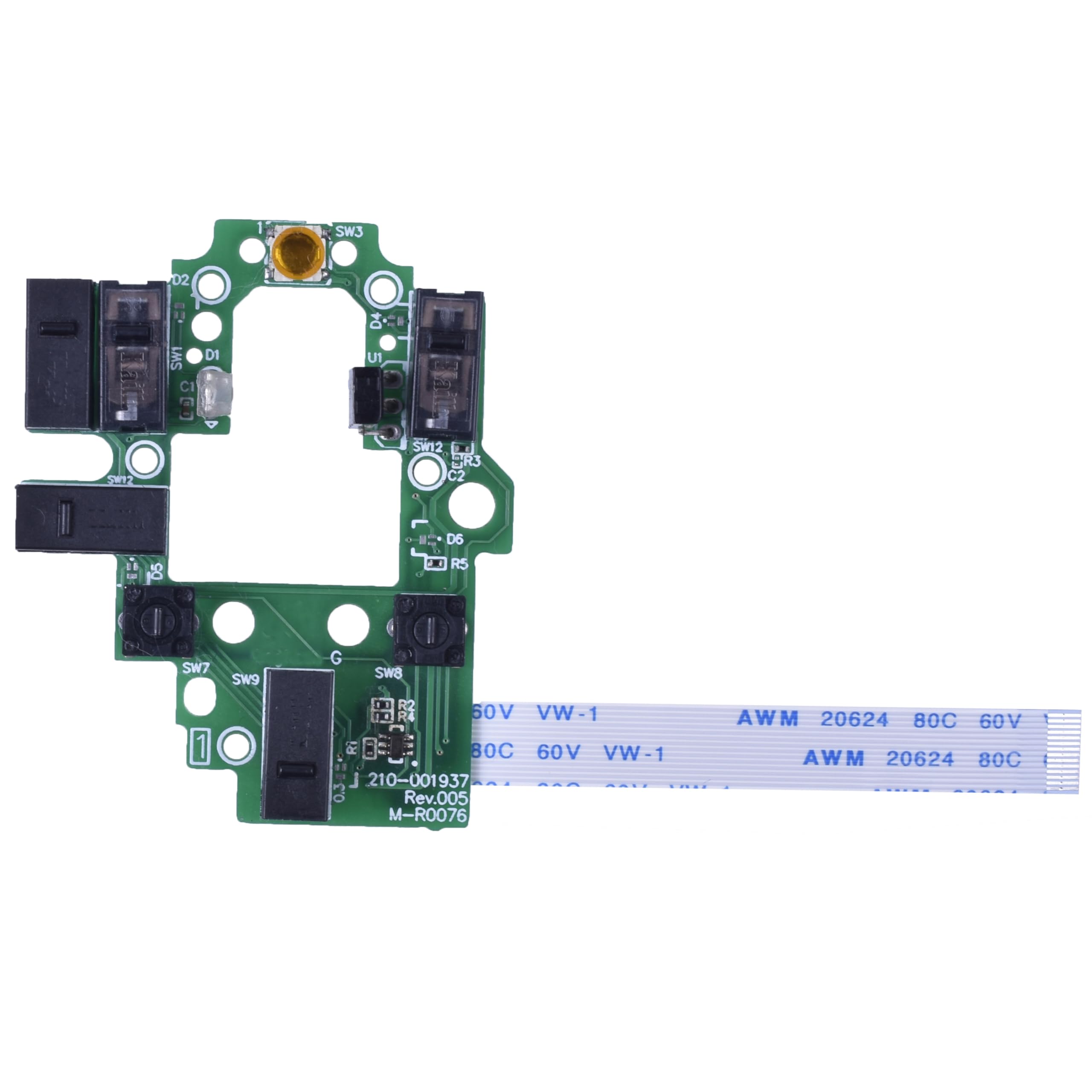 BestParts Mouse Switch Button Board Motherboard Replacement + Microswitch + Cable Replacement for Logitech G502 Lightspeed Gaming Mouse