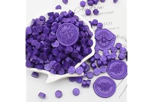 Andotopee 360pcs Purple Wax Seal Beads, Premium Sealing Wax Pellets for Stamp Seals, Wedding Invitation, Letter Envelope, Greeting Card Decorations & Scrapbook DIY Crafts