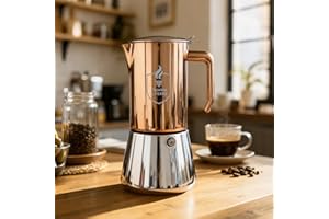 Fiamma & Ferro 12-Cup Premium (304) Stainless Steel Stovetop Espresso Maker-Moka Pot - Induction Compatible Italian Coffee Maker, No Aluminium, No Plastic, Classic Percolator for Rich Italian Espresso