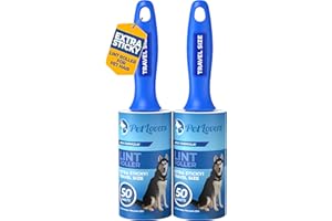 PetLovers Lint Rollers for Pet Hair Extra Sticky - Lint Remover for Clothes (2 Pack Travel Size)