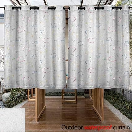 Amazon Com Andytours Outdoor Window Curtains Colorful Crayon