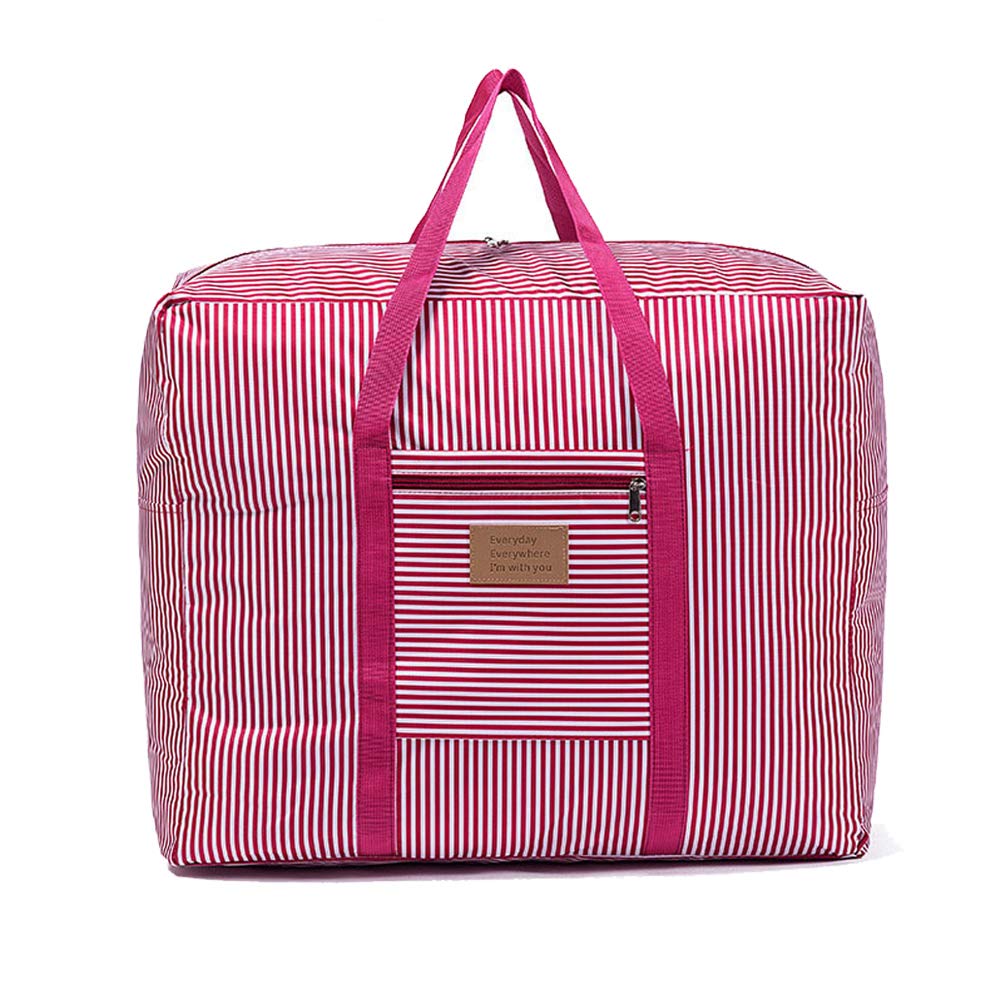 Waterproof Thick Large Storage Bag 600D Oxford Organizer Travel Luggage Bag For Blankets, Duvet,Pillows, Clothes Moving Home (Rose, Small)