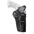 Pusat Holster Premium Leather IWB and OWB Belt Holster 4 inch 357 MAG for Revolver Smith Wesson Model 581-586-681-686 L Frame Right Hand