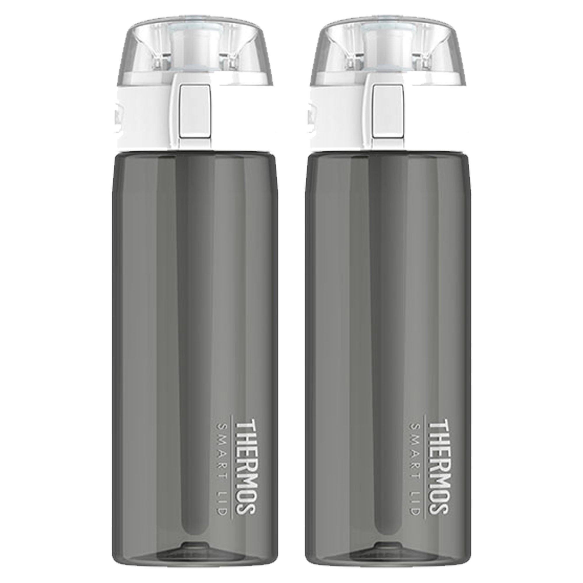 Thermos 24oz Connected Hydration Water Bottle with Smart Lid (Smoke Gray) - 2PK