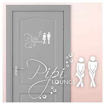 Grandora Wandtattoo Spruche Pipi Lounge Mann Frau I Weiss 17 X 11