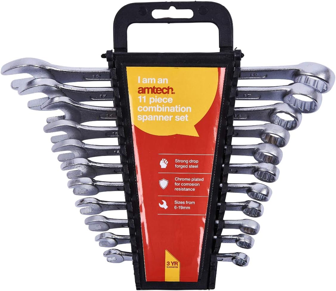 Amtech K0425 Combination Spanner Set with Rack, 11Piece Amazon.co.uk