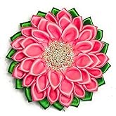 Pink Front and Green 4.5" Sorority Paraphernalia Flower Brooch Pin for Women Greek, AKA Sorority Inspired for D9 Events, Conferences, Luncheons, J15