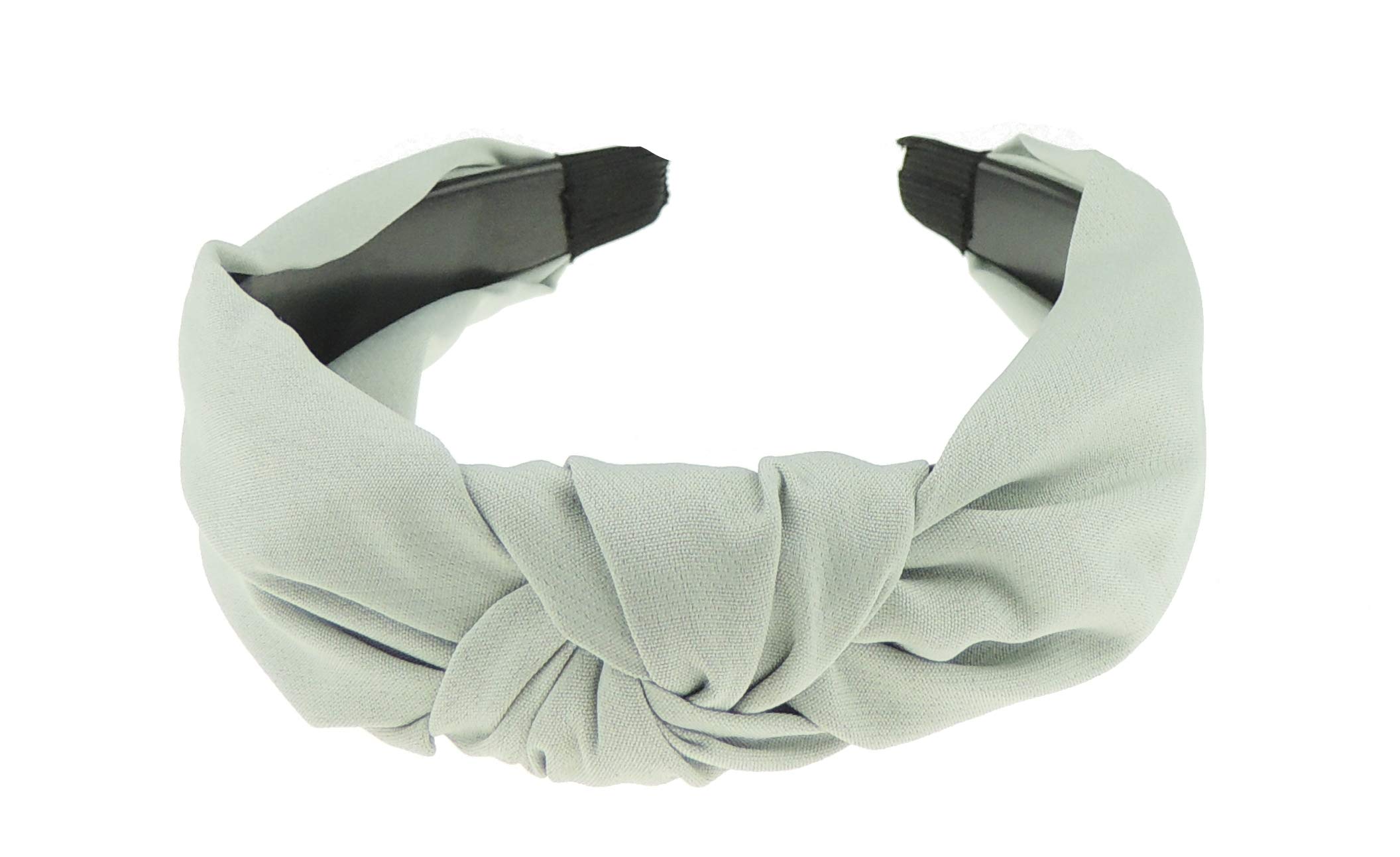 Turban Top Knot Twisted Knotted Twist Knot Formal Boho Vintage Headband Women Alice Band Hair Accessories Hairband Christmas Birthday Wedding Guest Bridesmaid Party Chiffon Fabric (Grey)