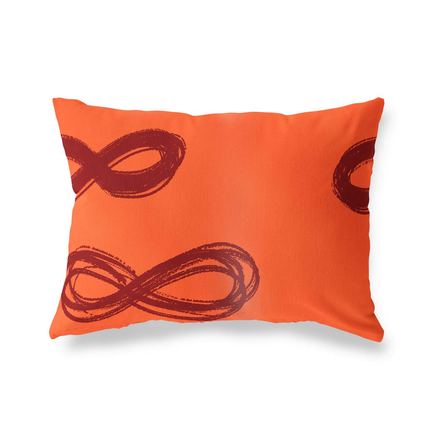 BonaMaison Decorative Cushion Cover, Orange Bordeux Throw Pillow Covers, Home Decorative Pillowcases for Livingroom, Sofa, Bedroom, Size: 45X60 Cm - Designed and Manufactured in Turkey