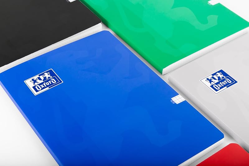 Cuaderno escolar A5, 80 hojas, cuadriculado, paquete de 5 unidades, mezcla de colores