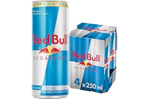 Pack de 4 Latas Red Bull Energético, Sem Açúcar, 250ml