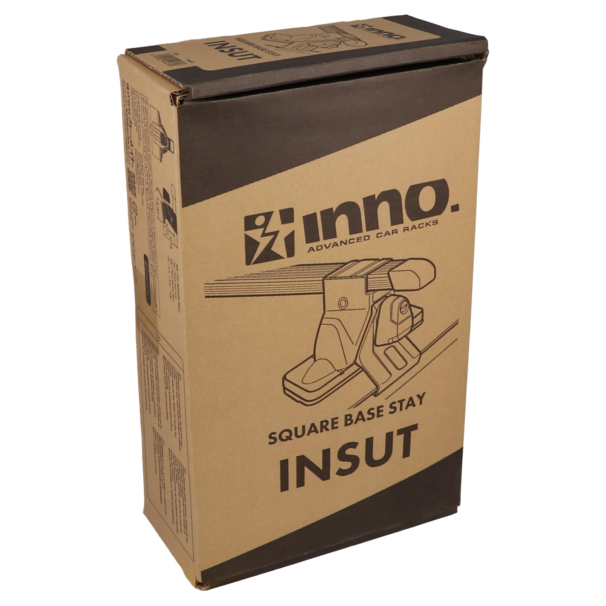 カーメイト(Carmate) inno(イノー) 車種別 スクエアベース スムースルーフタイプ Nボックス/フリード/デリカD:5 / プリウス/プロボックス/シャトル 等 ベースステー ベーシックステー トルクノブ キーロック ナット固定 システムキャリア ルーフキャリア ベースキャリア INSUT商品画像