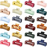 Tigeen 24 Pcs 4.1 Large Hair Claw Clips Bulk Square Strong Hold Claw Clips Nonslip Acrylic Banana Jaw Hairclips for Women Girls Thick Thin Curly Straight Hair, 24 Colors