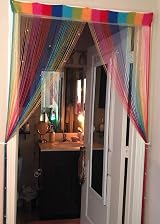 Kuou Glitter Retro Tassel Door Curtain 100x200cm Fly Insect Screen view 8
