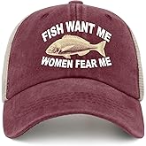Hat Women Want Me Fishes Fear Me Hat for Women Dad Hats Trendy Caps
