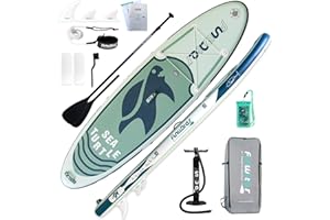 FunWater Inflatable Paddle Boards Stand Up Paddleboard Wide Stable with Premium SUP Paddle Board Accessories Non-Slip Deck Ultra-Light ISUP for Adult & Youth