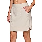 RBX Active Longer Length Skort for Women, Quick Drying Woven Pickleball Golf Skort with Pockets for Tennis, Hiking, Running