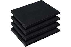 WSFSLJWDW 4 PCS Polyurethane Foam Sheet-15.7x11.8x0.98 Inch Cuttable Polyurethane Foam Pads-Packing Foam Pads for Toolbox Camera Storage and Crafts (4)