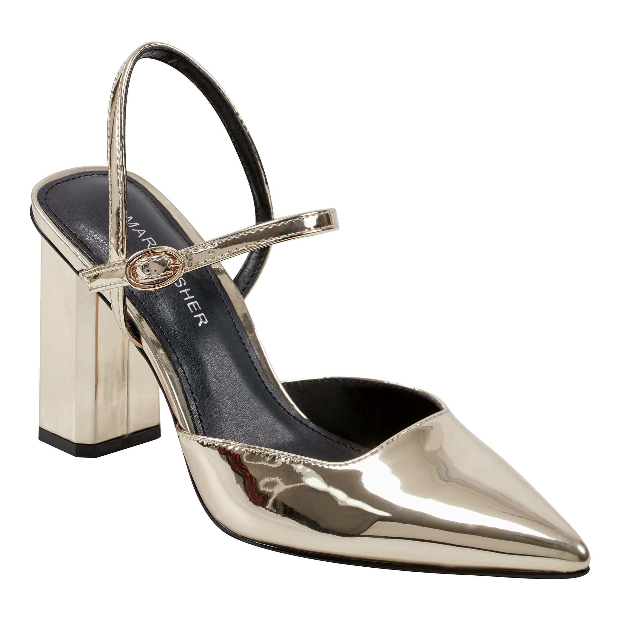 Marc Fisher Women’s DOSTER Pump, Gold 710, 6.5