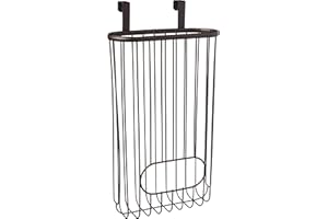 Spectrum Diversified Ashley Over-The-Cabinet Dispenser Plastic Holder for Kitchen Storage & Organization, Under Sink Organizer for Recycling Grocery Bags, Bronze