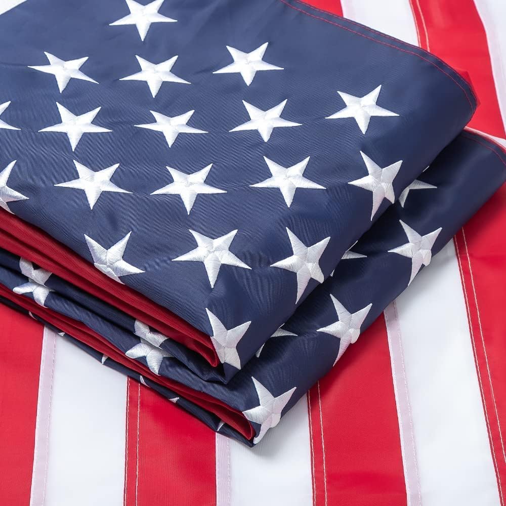 Flags - American Flag,USA US Flag,American Flags for Outdoor 3x5, Sewn Stripes,Brass Grommets, Heavy Duty Durable Flags for Outdoors,Outside Hanging Weatherproof Standard American Flag.