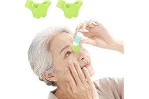 2Pcs Eyedrop Bottle Guide Aid Dispenser for Elderly, Reusable Silicone Eye Drop Bottle Guide Dispenser, Eye Drop Assist Devic
