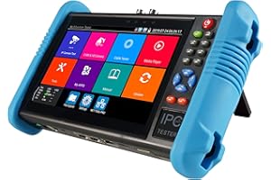 EVERSECU 7 Inch Touch Screen CCTV Tester Supports Up to 8K IP Camera & 8.0 Megapixel HD & CVBS Analog Camera, TDR Cable Test, Built in Wi-Fi, Video Level Meter, POE/DC Power Output