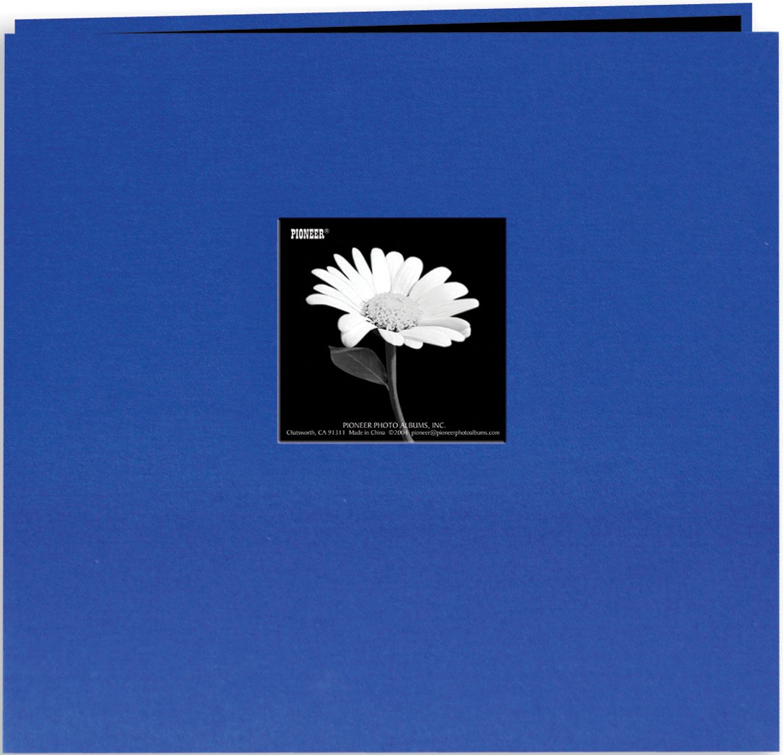 Pioneer 8 x 8-inch Book Cloth Cover Post Bound Album, Cobalt Blue