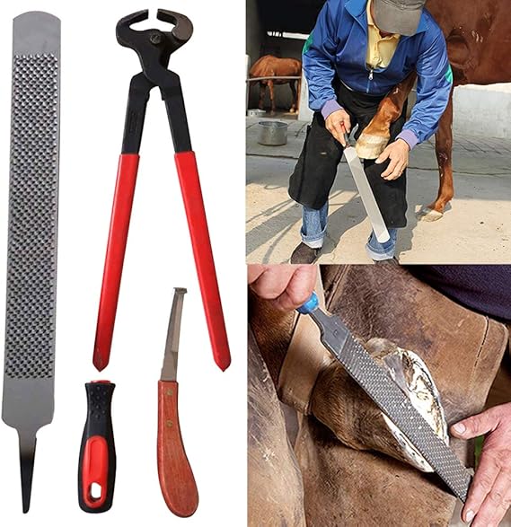 LNIMIKIY 3pcs Heavy Duty Hoof Nipper with cushion grip handles, Horse