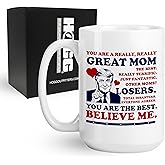 Hogg Best Mom Mug, 15 oz Ceramic Funny Mothers Day Cup, Best Mom Ever Coffee Mug, Funny Christmas Gifts for Family, Coffee Gifts for Mothers Day