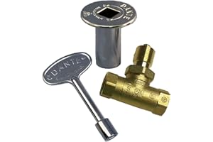 Dante Products Combo Pack with Straight 1/2-Inch, Quarter-Turn Ball Valve with Chrome Floor Plate and 3-inch Key